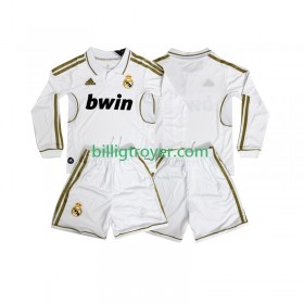 Billige Fotballdrakter Real Madrid 2011 2012 Barn Retro Hjemmedraktsett Langermet